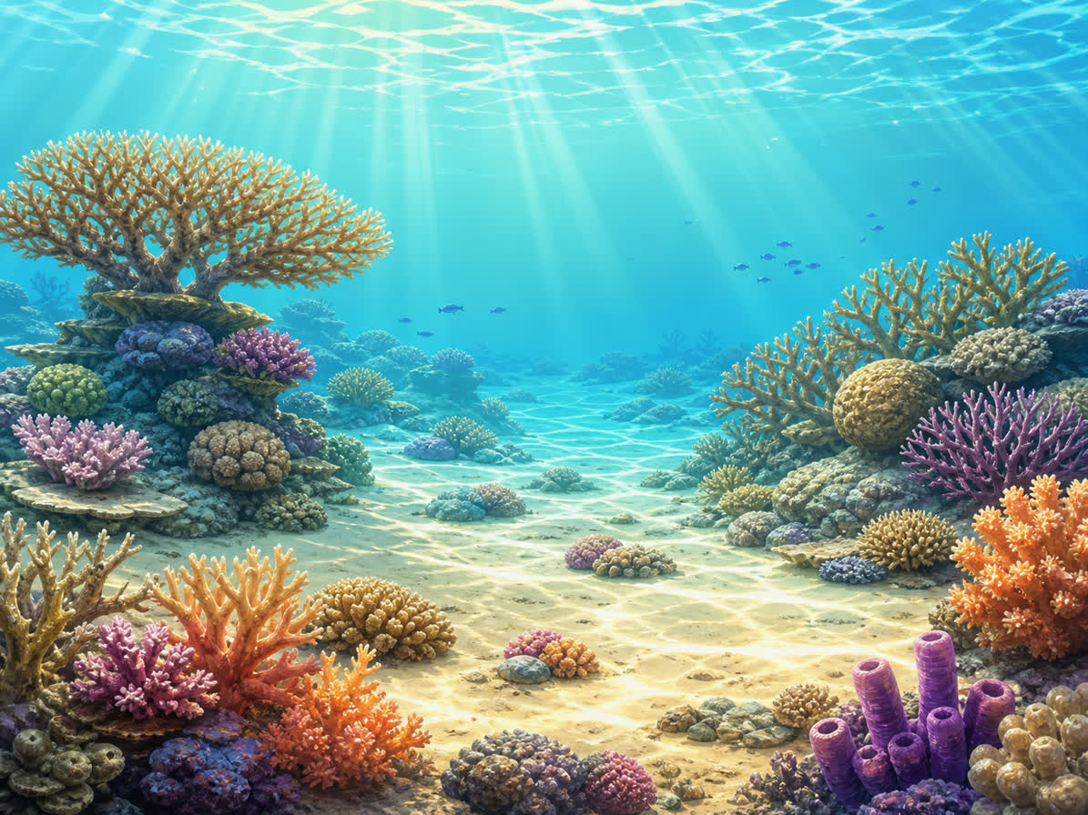 An illustrated Arabian Gulf coral garden ready to restore